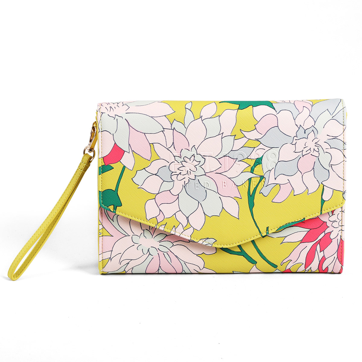 Ted Baker FLWRY Chrysanthemum Print Envelope Pouch Bag Great British Brands USA