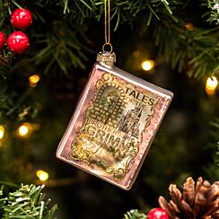 The Brothers Grimm Glass Book Tree Decoration