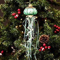 Assorted Tinsel Jellyfish Tree Decoration