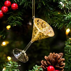 Assorted Gold Cocktail/Wine Glass Tree Decoration