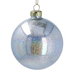 Silver Lustre Glass Bauble