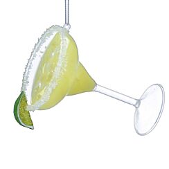 Glass Margarita With Lime Tree Decoration