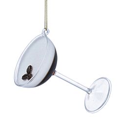 Glass Espresso Martini Tree Decoration