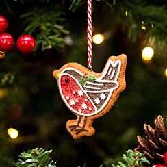 Gingerbread Robin Resin Tree Decoration