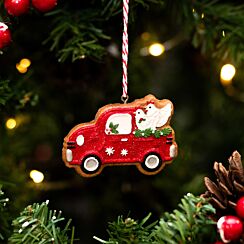 Assorted Gingerbread Car Resin Tree Decoration