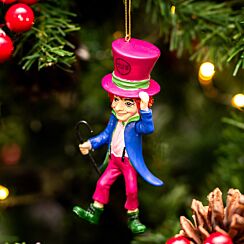 Alice In Wonderland Mad Hatter Resin Tree Decoration