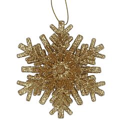 Acrylic Gold Glitter Layered Snowflake Tree Decoration