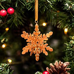 Assorted Copper Metal 3D Snowflake Tree Decoration