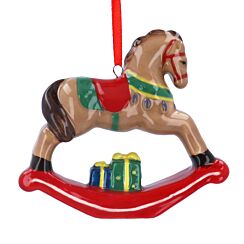 Ceramic Rocking Horse Tree Decoration