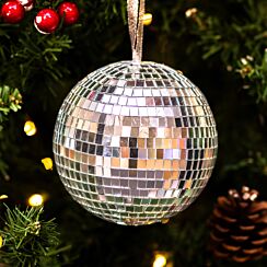 Silver Mirrorball Bauble