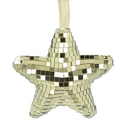 Gold Mirror Star Tree Decoration