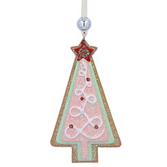 Assorted Resin Gingerbread Tree Pastel Icing Tree Decoration