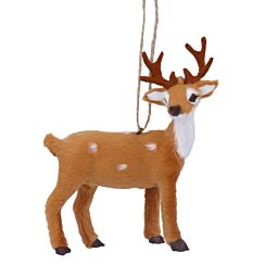 Assorted Faux Fur Reindeer Tree Decoration