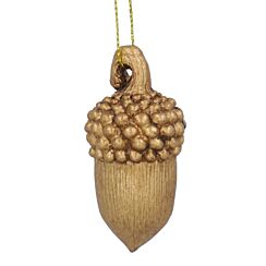 Resin Gold Acorn Tree Decoration