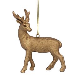 Assorted Resin Gold Reindeer Tree Decoration