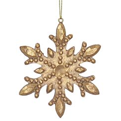 Assorted Resin Embossed Gold Star Tree Decoration