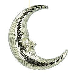 Large Gold Mirrorball Moon Hanging Decoration