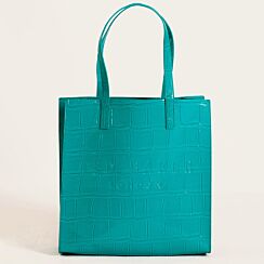 CROCCON Icon Large Teal Blue Croc Bag