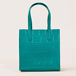 REPTCON Teal Blue Croc Small Icon Bag