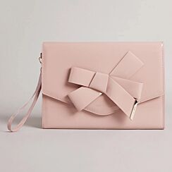NIKKEY Pink Knot Bow Envelope Pouch Bag