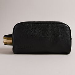 KAIIRO Black Faux Leather Washbag