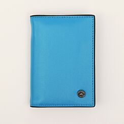 CODY Colour Block Bright Blue Leather Bifold Wallet