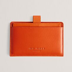 CODY Colour Block Orange Leather Card Holder