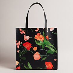 FLIRCON Icon Large Black Floral Print Bag