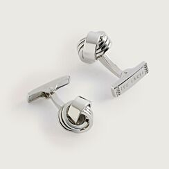 KNOTED Knotted Silver Cufflinks