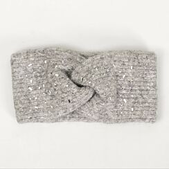 PENAOPA Grey Rhinestone Detail Knitted Headband