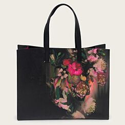 SALIINA Black Printed Floral Extra Large Icon Bag