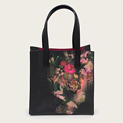 SALEY Black Printed Floral Small Icon Bag