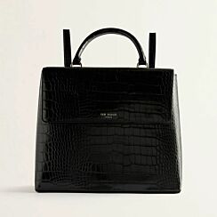 AALIYA Black Croc Backpack