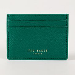 ROSEYA Dark Green Crinkle Leather Card Holder