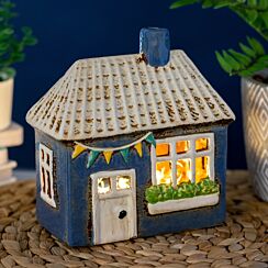 Blue Garden House Tealight Holder