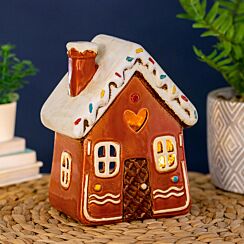 Gingerbread Swirls House Tealight Holder