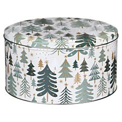 Christmas Trees Cream Cake Tin