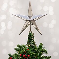 Acrylic Silver Mirrored Treetop Star