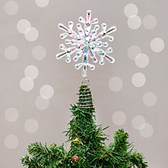 Acrylic Rainbow Snowflake Mini Treetop Decoration