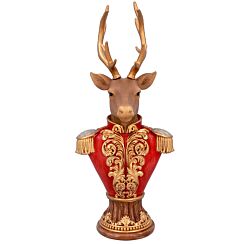 Soldier Stag Head Large Ornament