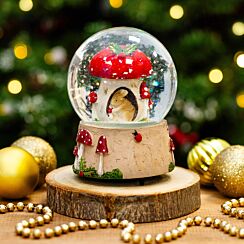 Toadstool House Large Musical Snow Globe Decoration