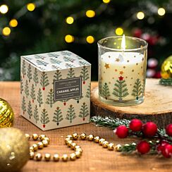 Christmas Trees & Stars ‘Caramel Apples’ Small Scented Jar Candle
