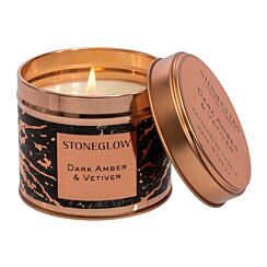 Luna - Dark Amber & Vetiver Tin Candle