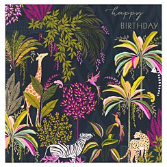 Jungle Scene Large Birthday Card