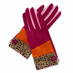 Pink Cheetah Animal Print Gloves