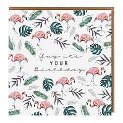 Flamingos White ‘Yay it’s Your Birthday’ Birthday Card