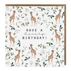 Giraffe White ‘Have a Lovely Birthday’ Birthday Card