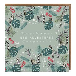 Lemurs Green ‘New Home New Adventures’ Card