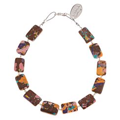 Aubergine Mosaic Rectangles Bracelet