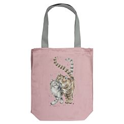 ‘Feline Good’ Cat Canvas Tote Bag